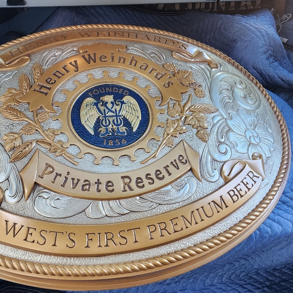 Vintage Beer Sign Breweriana Original Henry Weinhard's Private Reserve - Picture 2 of 6